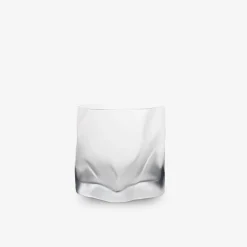 TORTOISE-yellow paper Kimura Glass Drinking*Kimura Crumple Glass - Frosted