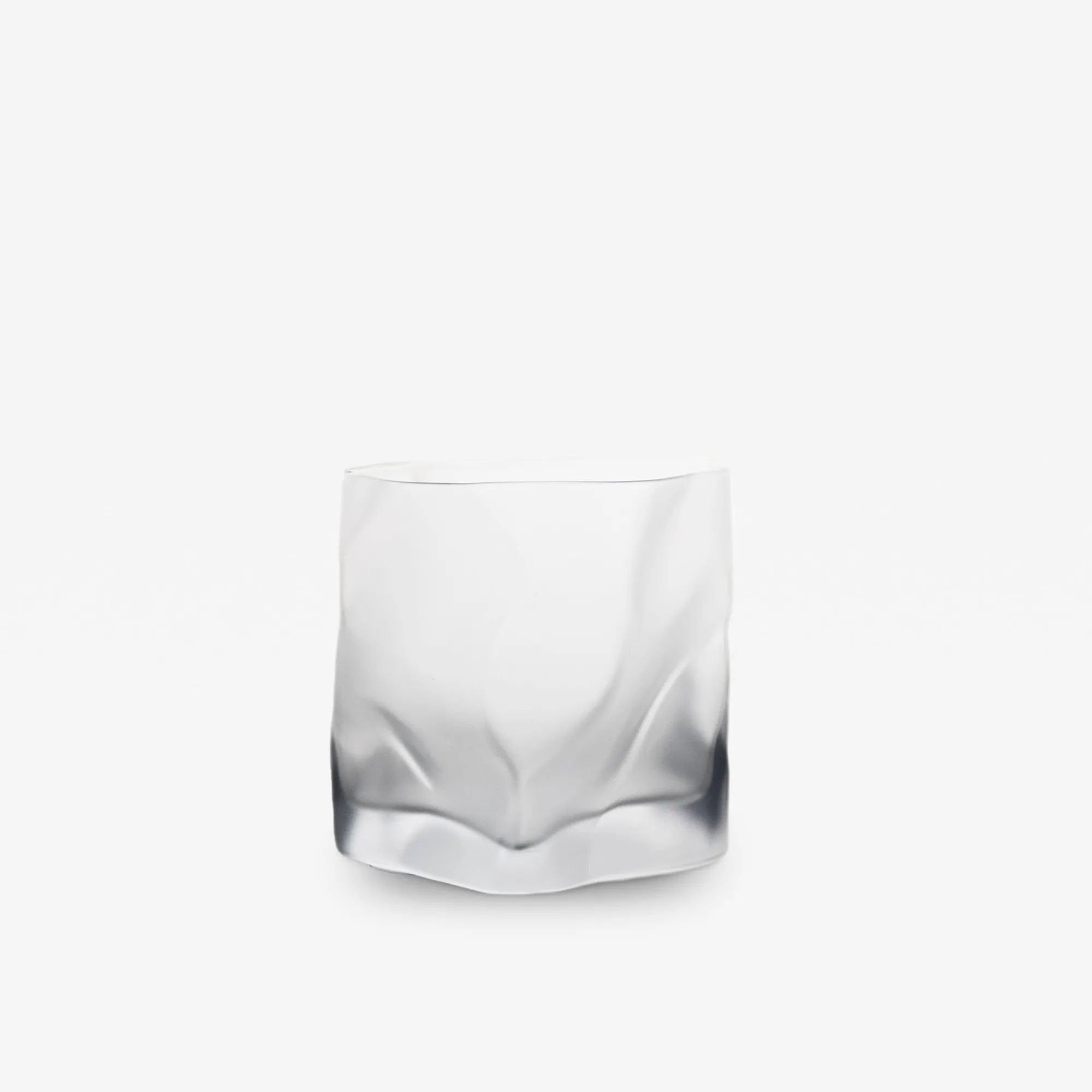 TORTOISE-yellow paper Kimura Glass Drinking*Kimura Crumple Glass - Frosted