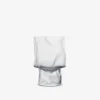 TORTOISE-yellow paper Kimura Glass Drinking*Kimura Crumple Stemmed Glass - Frosted