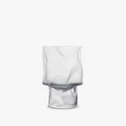TORTOISE-yellow paper Kimura Glass Drinking*Kimura Crumple Stemmed Glass - Frosted