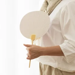 TORTOISE-yellow paper Kosuga Home Decor*Kosuga Bamboo Japanese Fan