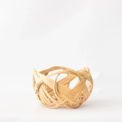 TORTOISE-yellow paper Kosuga Home Decor*Kosuga Bamboo Shikainami Baskets