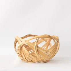 TORTOISE-yellow paper Kosuga Home Decor*Kosuga Bamboo Shikainami Baskets