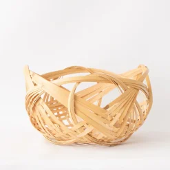 TORTOISE-yellow paper Kosuga Home Decor*Kosuga Bamboo Shikainami Baskets