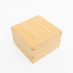 TORTOISE-yellow paper Kosuga Serving*Kosuga Bamboo Tiered Square Lunch Box Set
