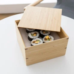 TORTOISE-yellow paper Kosuga Serving*Kosuga Bamboo Tiered Square Lunch Box Set