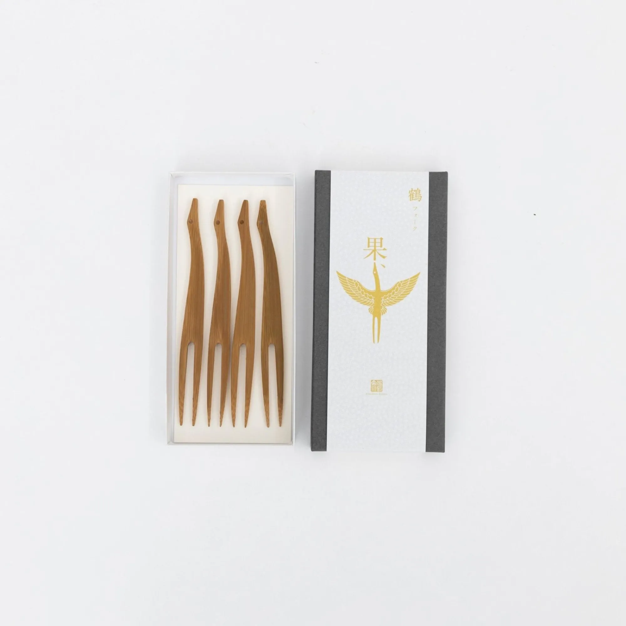 TORTOISE-yellow paper Kosuga Eating*Kosuga Bamboo Tsuru Dessert Forks