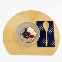 TORTOISE-yellow paper Kosuga Eating*Kosuga Half Moon Place Mat