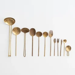 TORTOISE-yellow paper Lue Brass Eating*Lue Brass Flatware
