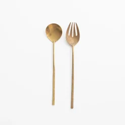 TORTOISE-yellow paper Lue Brass Eating*Lue Brass Flatware