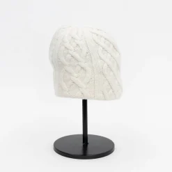 TORTOISE-yellow paper Small Accessories*Mature Ha Slant Cutting Knit Cap Aran