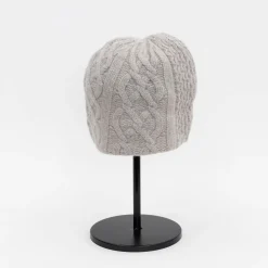 TORTOISE-yellow paper Small Accessories*Mature Ha Slant Cutting Knit Cap Aran