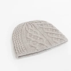 TORTOISE-yellow paper Small Accessories*Mature Ha Slant Cutting Knit Cap Aran