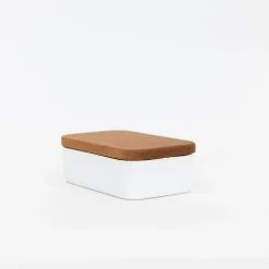 SAIKAI (Others) Storing*Noda Horo Enamel Butter Case With Wood Lid