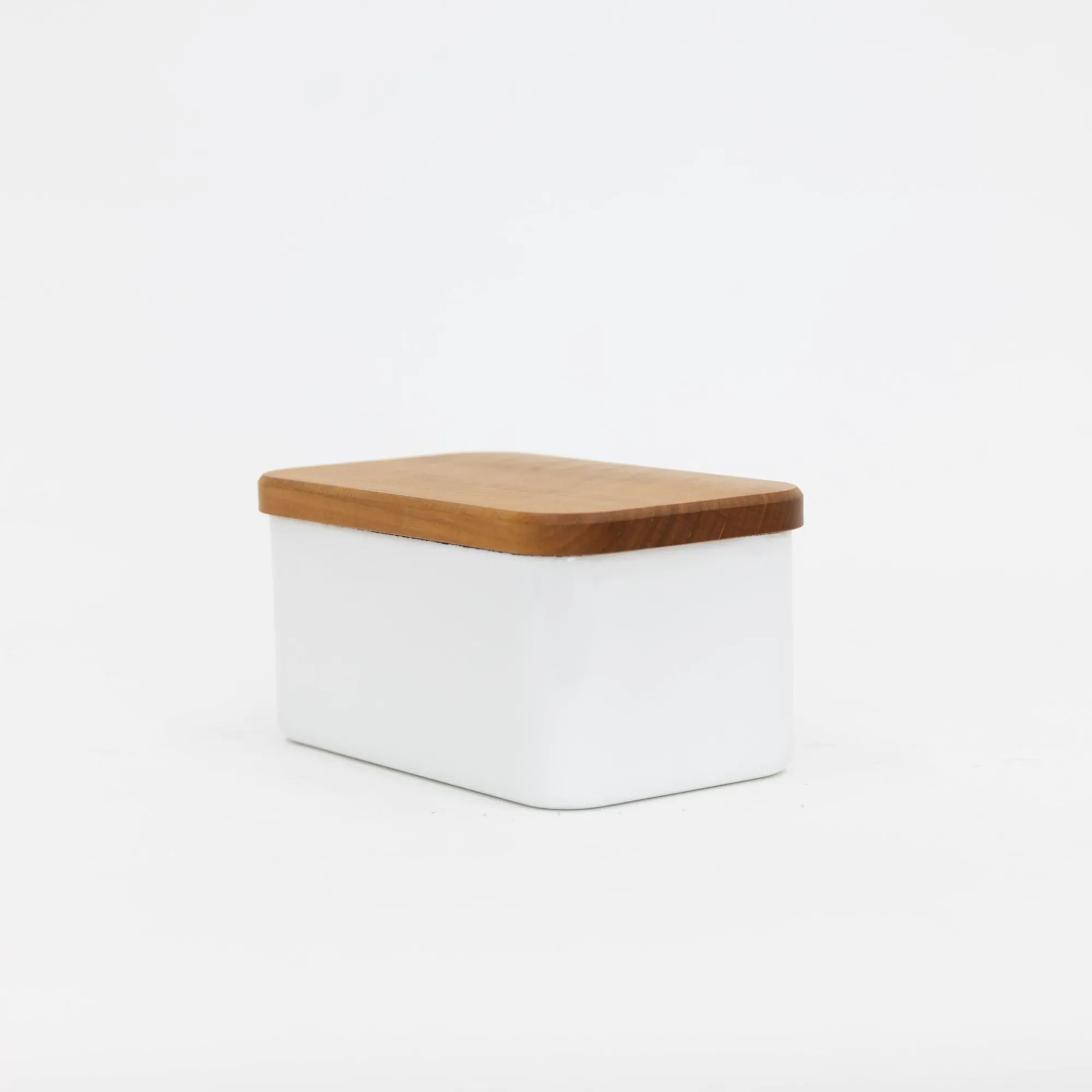 SAIKAI (Others) Storing*Noda Horo Enamel Butter Case With Wood Lid
