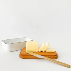 SAIKAI (Others) Storing*Noda Horo Enamel Butter Case With Wood Lid