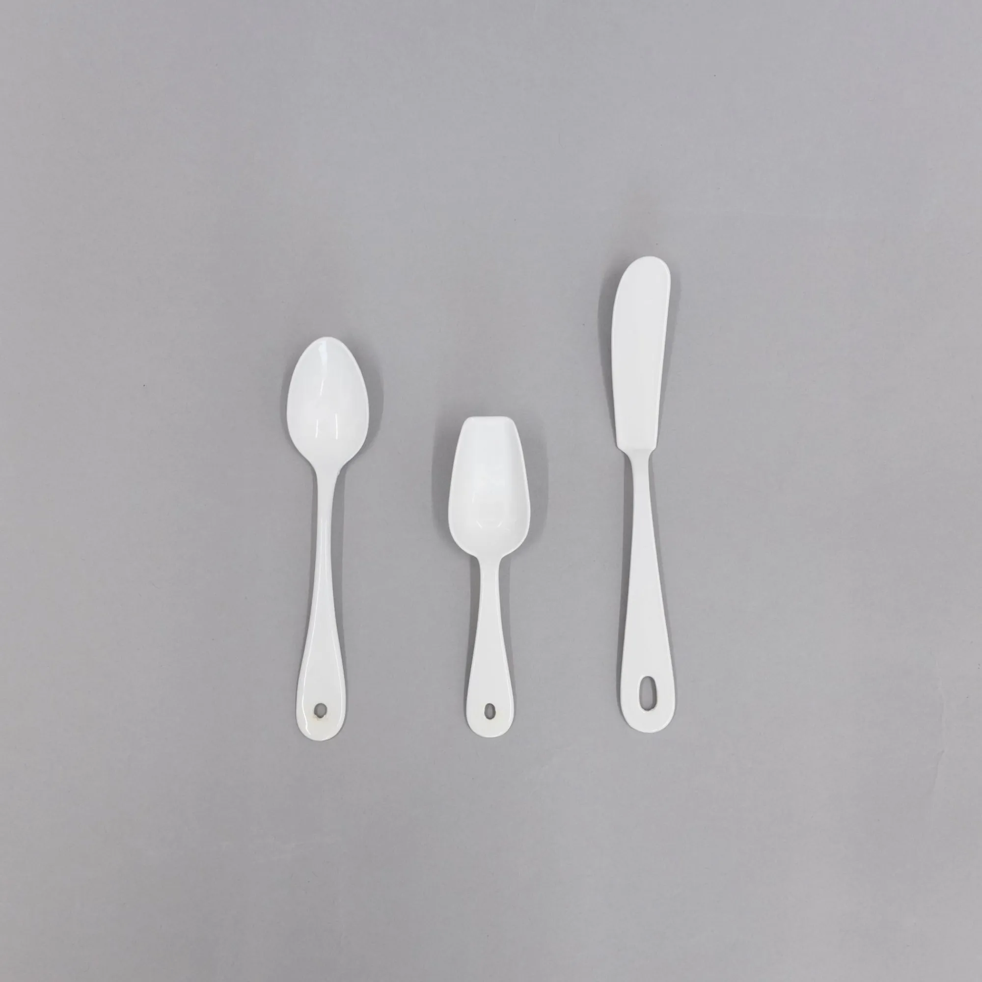 SAIKAI (Others) Eating*Noda Horo White Enamelware Utensils