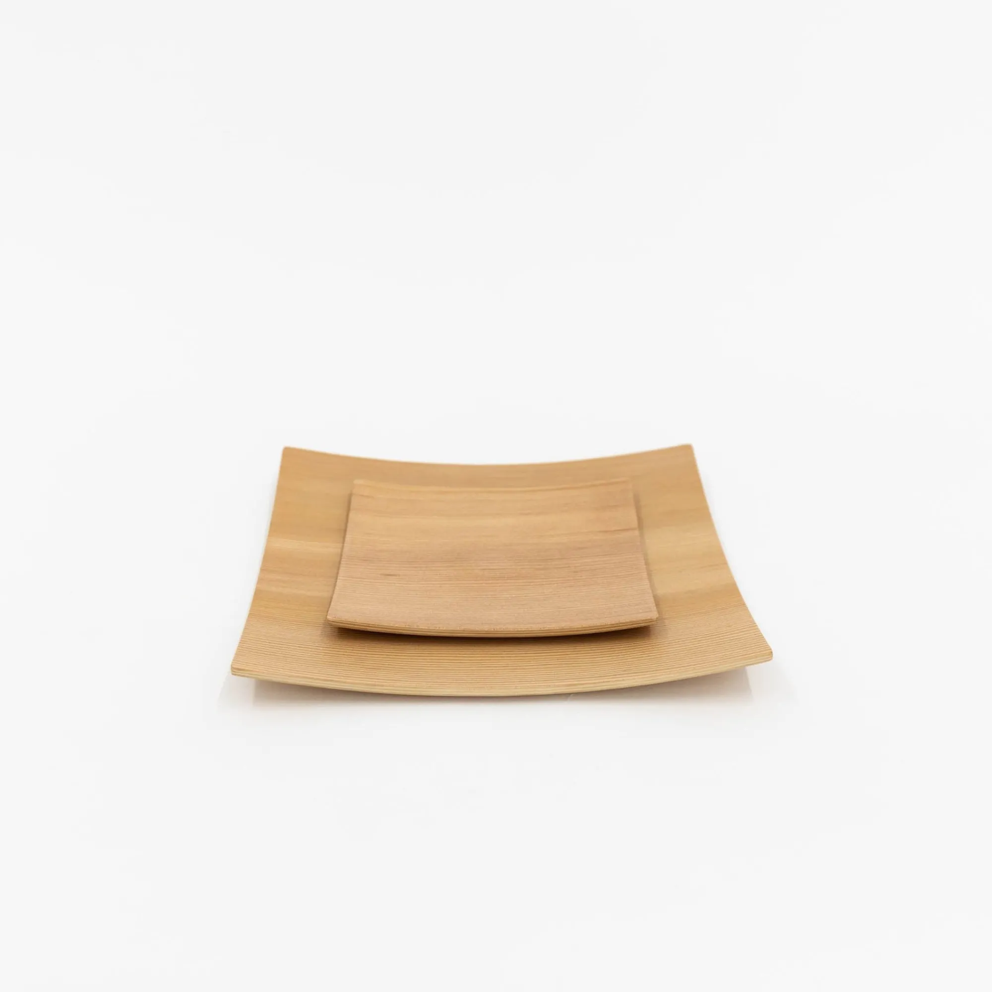 SAIKAI (Others) Serving*Orange Pine Natural Plywood Square Dish