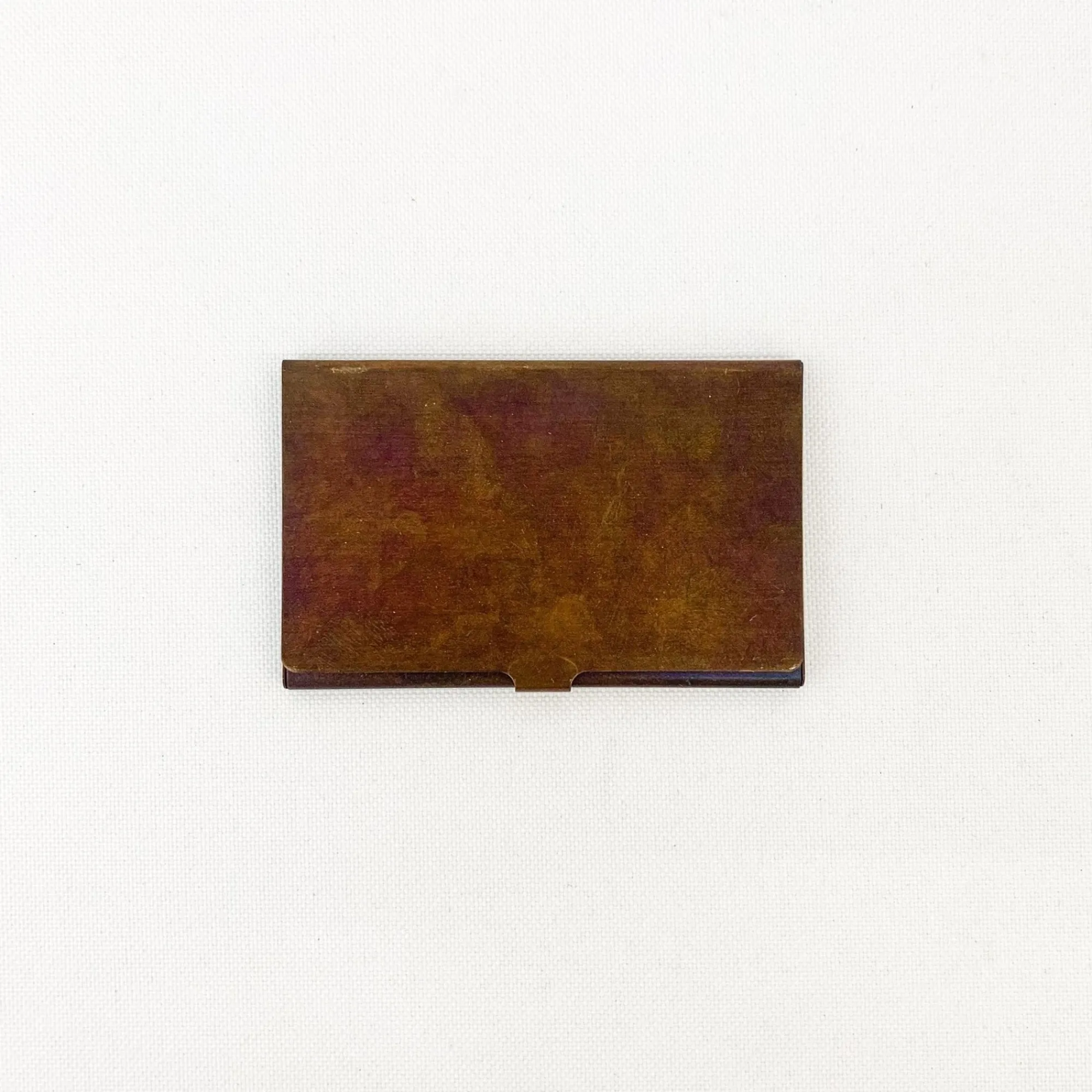 TORTOISE-yellow paper Office*Picus Brass Card Case