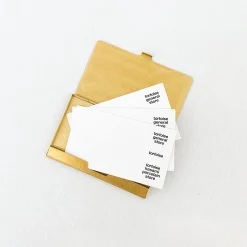 TORTOISE-yellow paper Office*Picus Brass Card Case