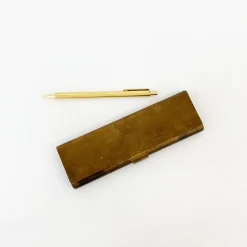 TORTOISE-yellow paper Office*Picus Brass Pen Case