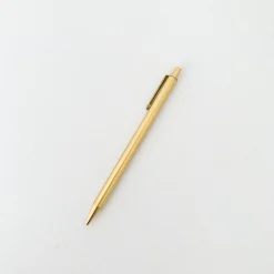 TORTOISE-yellow paper Office*Picus Brass Retractable Pen