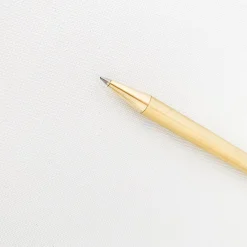 TORTOISE-yellow paper Office*Picus Brass Retractable Pen