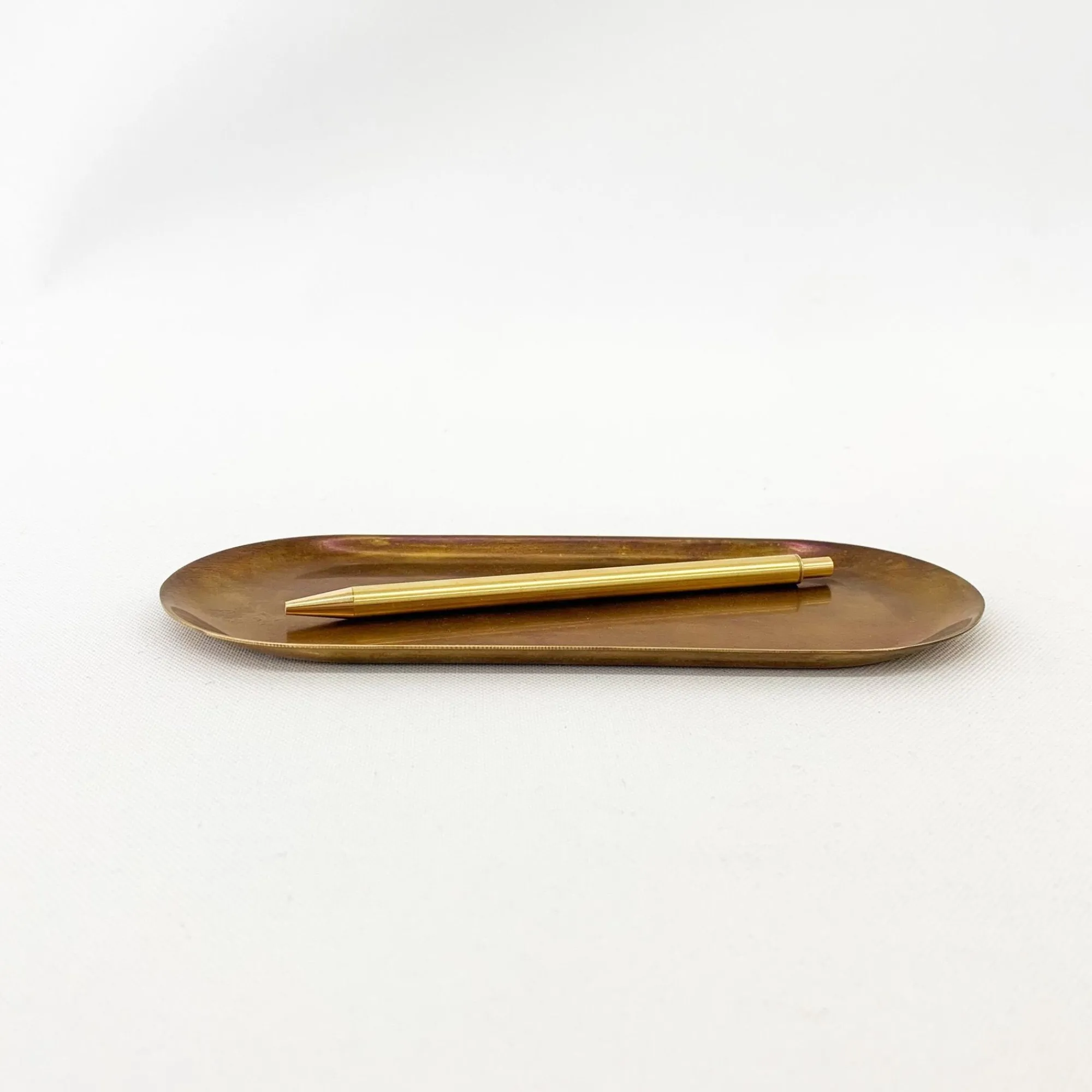 TORTOISE-yellow paper Home Decor*Picus Brass Tray With Rust