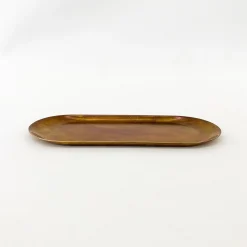 TORTOISE-yellow paper Home Decor*Picus Brass Tray With Rust