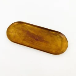 TORTOISE-yellow paper Home Decor*Picus Brass Tray With Rust