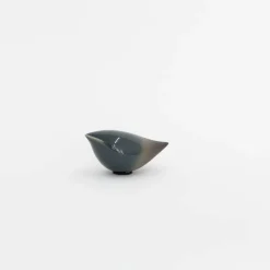 TORTOISE-yellow paper Home Decor*Rie Ito'S Ceramic Oval Birds