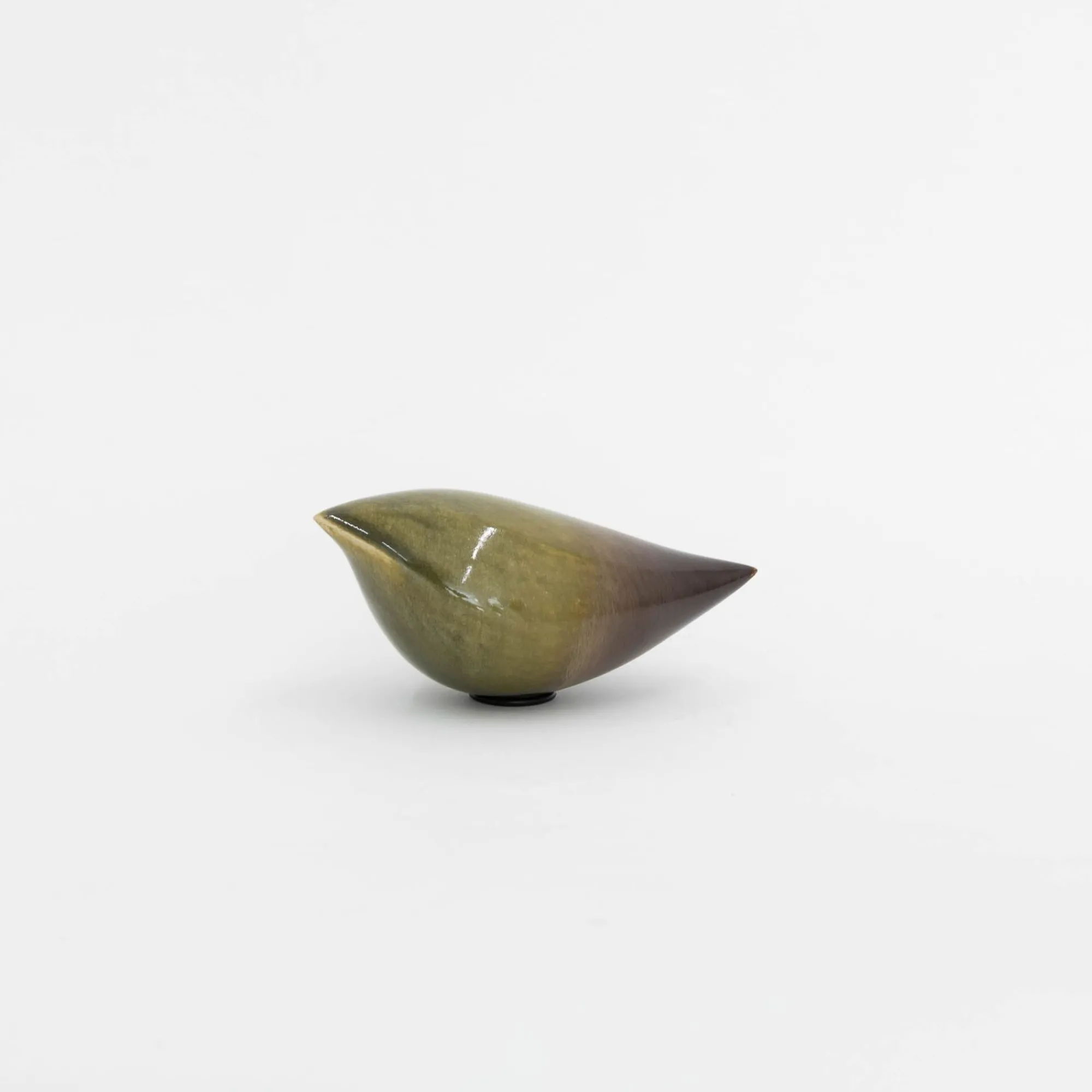 TORTOISE-yellow paper Home Decor*Rie Ito'S Ceramic Oval Birds