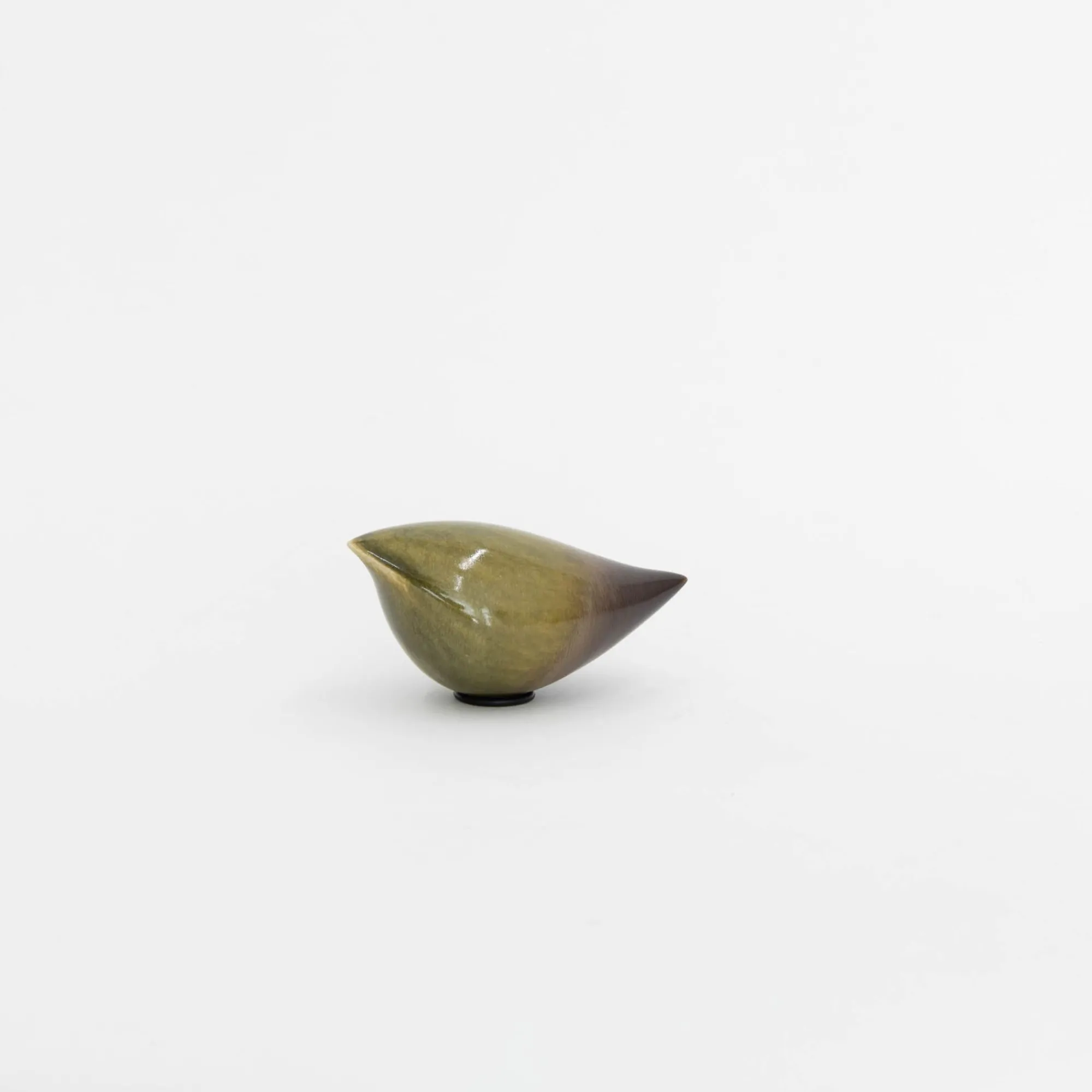 TORTOISE-yellow paper Home Decor*Rie Ito'S Ceramic Oval Birds