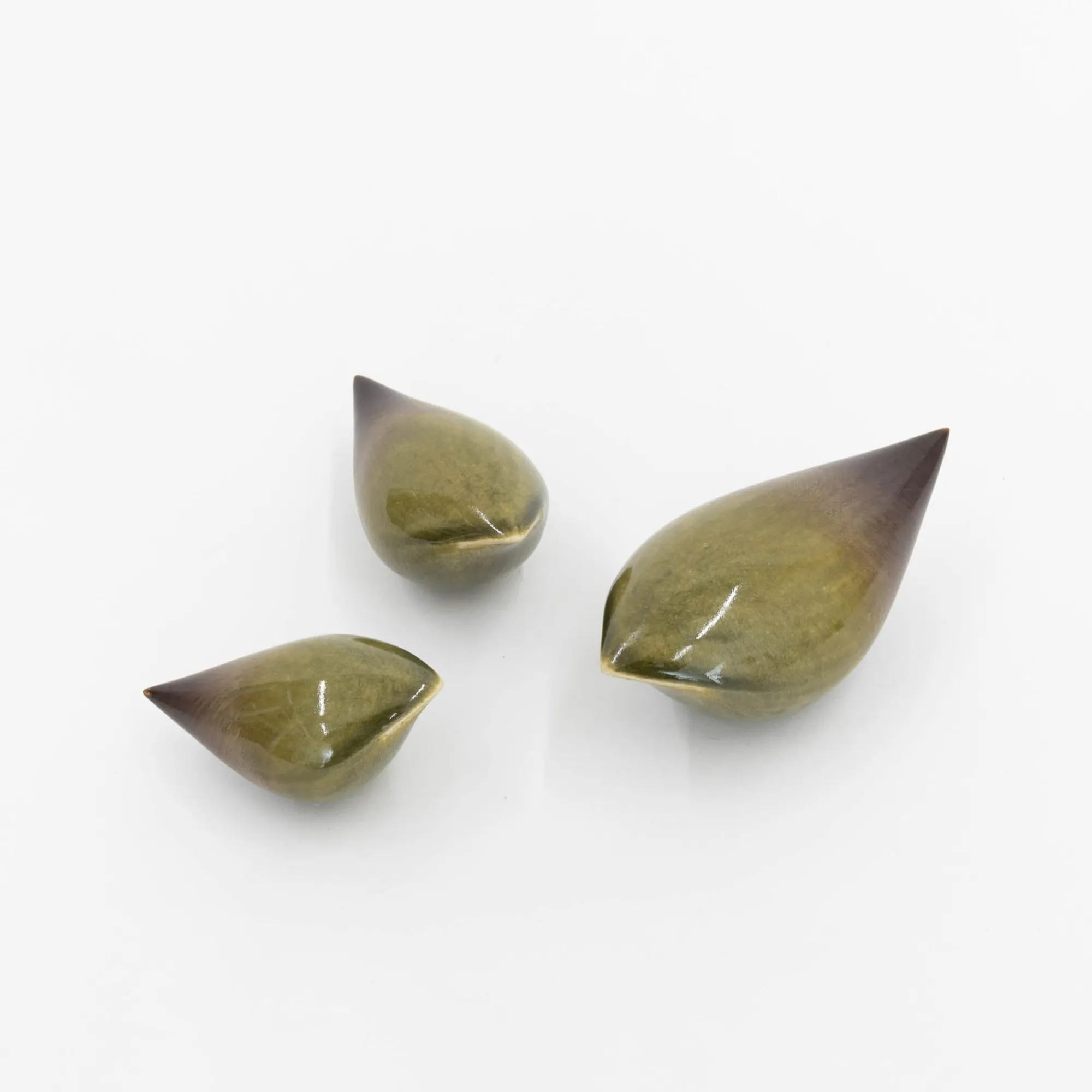 TORTOISE-yellow paper Home Decor*Rie Ito'S Ceramic Oval Birds