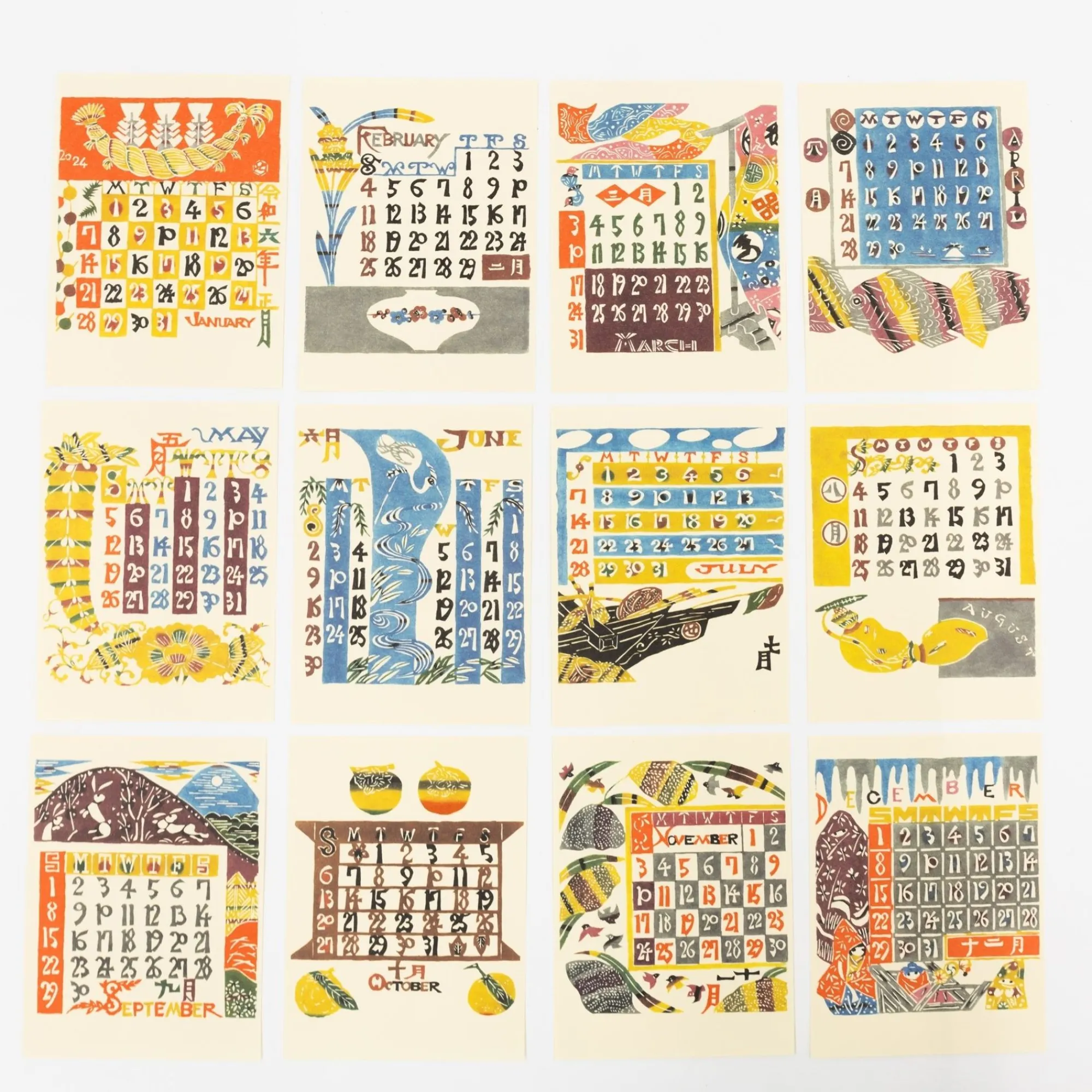TORTOISE-yellow paper Office*Serizawa Calendar 2024