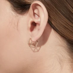 Tortoise-Shihara Jewelry*Shihara Diamond Square Earring 10 (01)