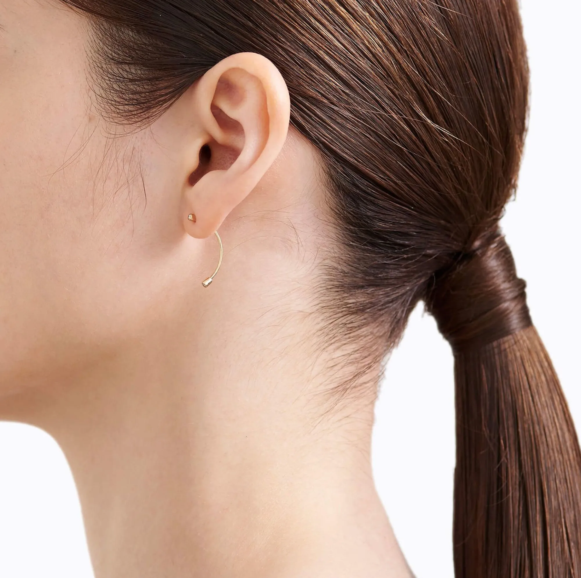 Tortoise-Shihara Jewelry*Shihara Diamond Twist Curl Earring 01