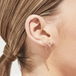 Tortoise-Shihara Jewelry*Shihara Diamond Twist Round Earring 02