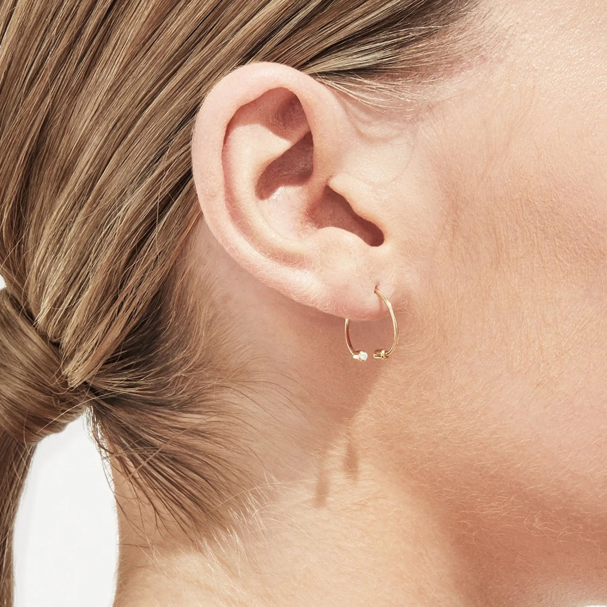Tortoise-Shihara Jewelry*Shihara Diamond Twist Round Earring 01