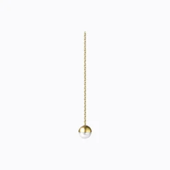 Tortoise-Shihara Jewelry*Shihara Half Pearl Chain Earring 0°