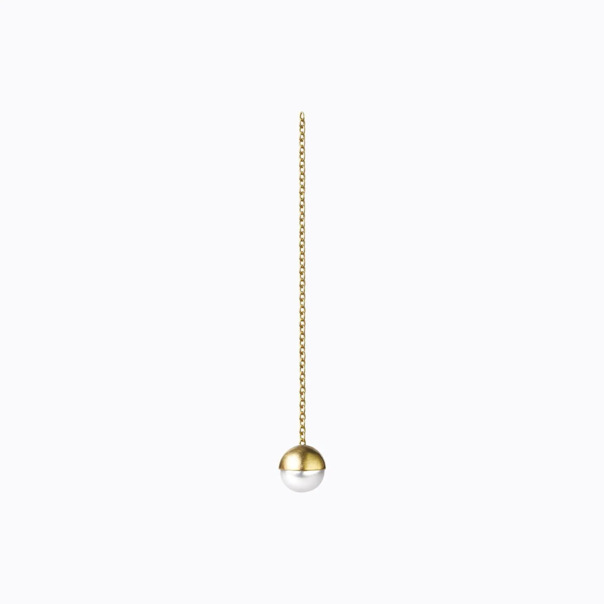 Tortoise-Shihara Jewelry*Shihara Half Pearl Chain Earring 0°