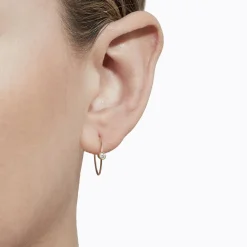 Tortoise-Shihara Jewelry*Shihara One-Stone Hoop Earring 02