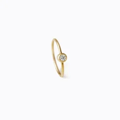 Tortoise-Shihara Jewelry*Shihara One-Stone Hoop Earring 01
