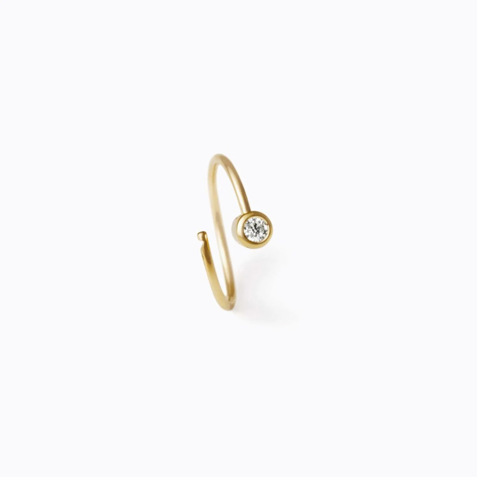 Tortoise-Shihara Jewelry*Shihara One-Stone Hoop Earring 01