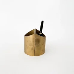 SAIKAI (Others) Office*S/N Brass Vertical Pen Stand - Downward Slant (Sn021)
