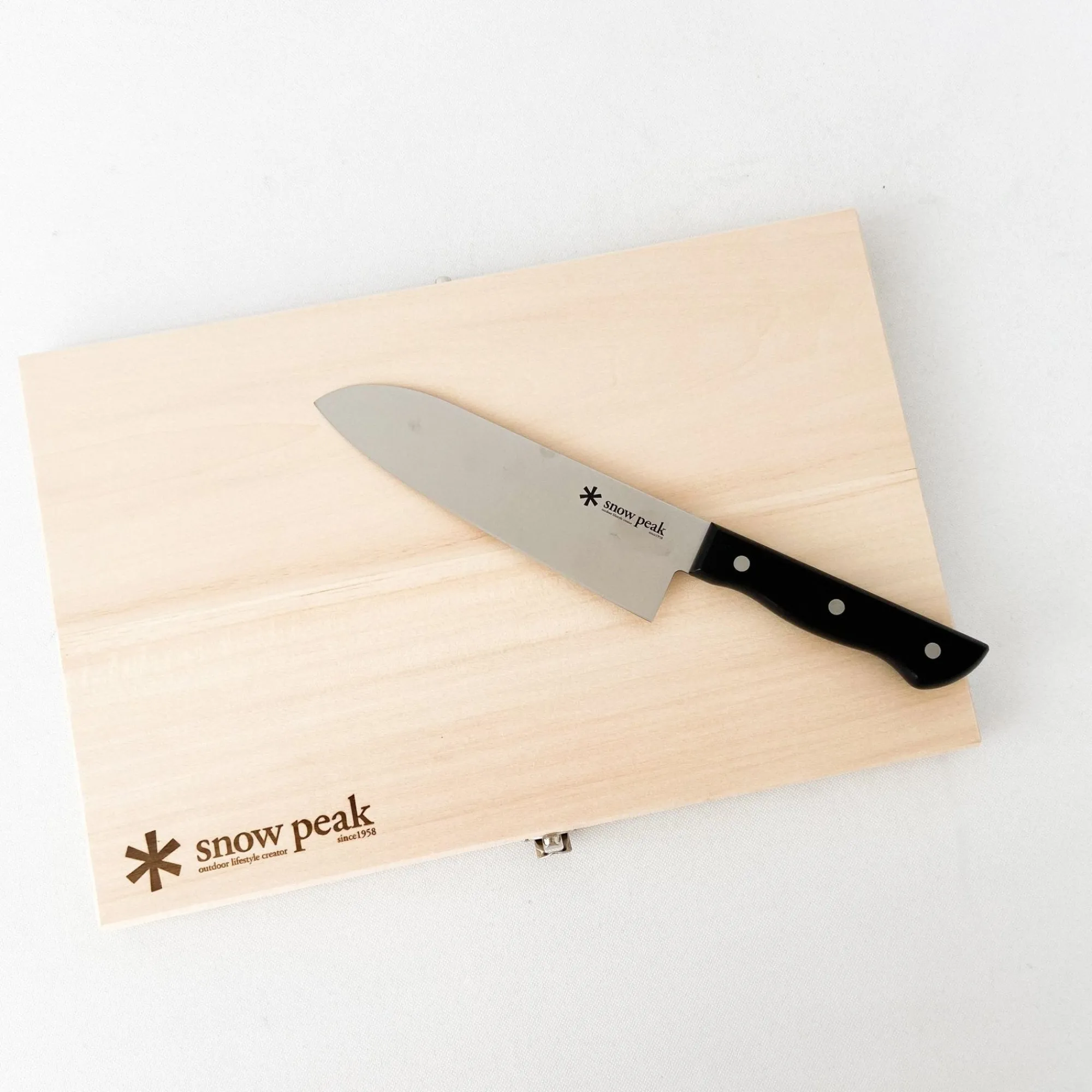 Snow Peak Outdoor*Cutting Board & Knife Set (L)