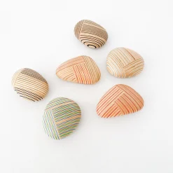 TORTOISE-yellow paper Office*Takizawa Plywood Koishi Paperweights