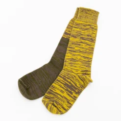 TORTOISE-yellow paper Niime Tamaki Small Accessories*Tamaki Niime Organic Cotton Unisex Socks