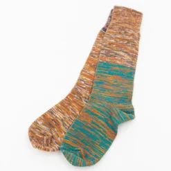 TORTOISE-yellow paper Niime Tamaki Small Accessories*Tamaki Niime Organic Cotton Unisex Socks