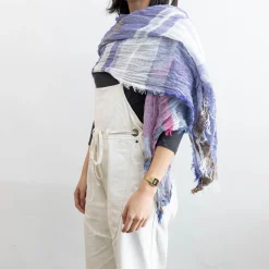 TORTOISE-yellow paper Niime Tamaki Small Accessories*Tamaki Niime Organic Cotton Shawls - Large